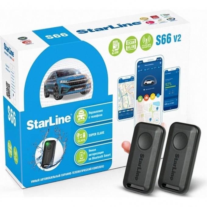 Сигнализация STARLINE S66 V2 BT 2CAN+4LIN 2SIM GSM 4002892 Сигнализация STARLINE S66 V2 BT 2CAN+4LIN 2SIM GSM 4002892